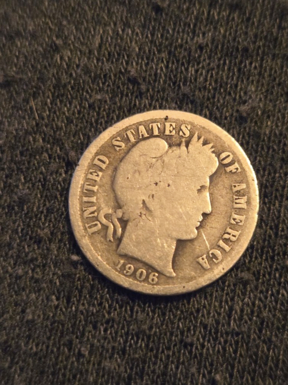 1906 Barber Dime - Silver Tone Coin